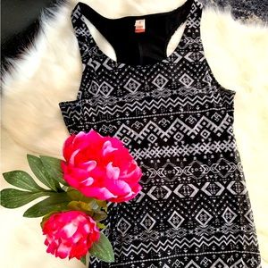 Long Maxi Dress Racerback Printed NWOT Size L